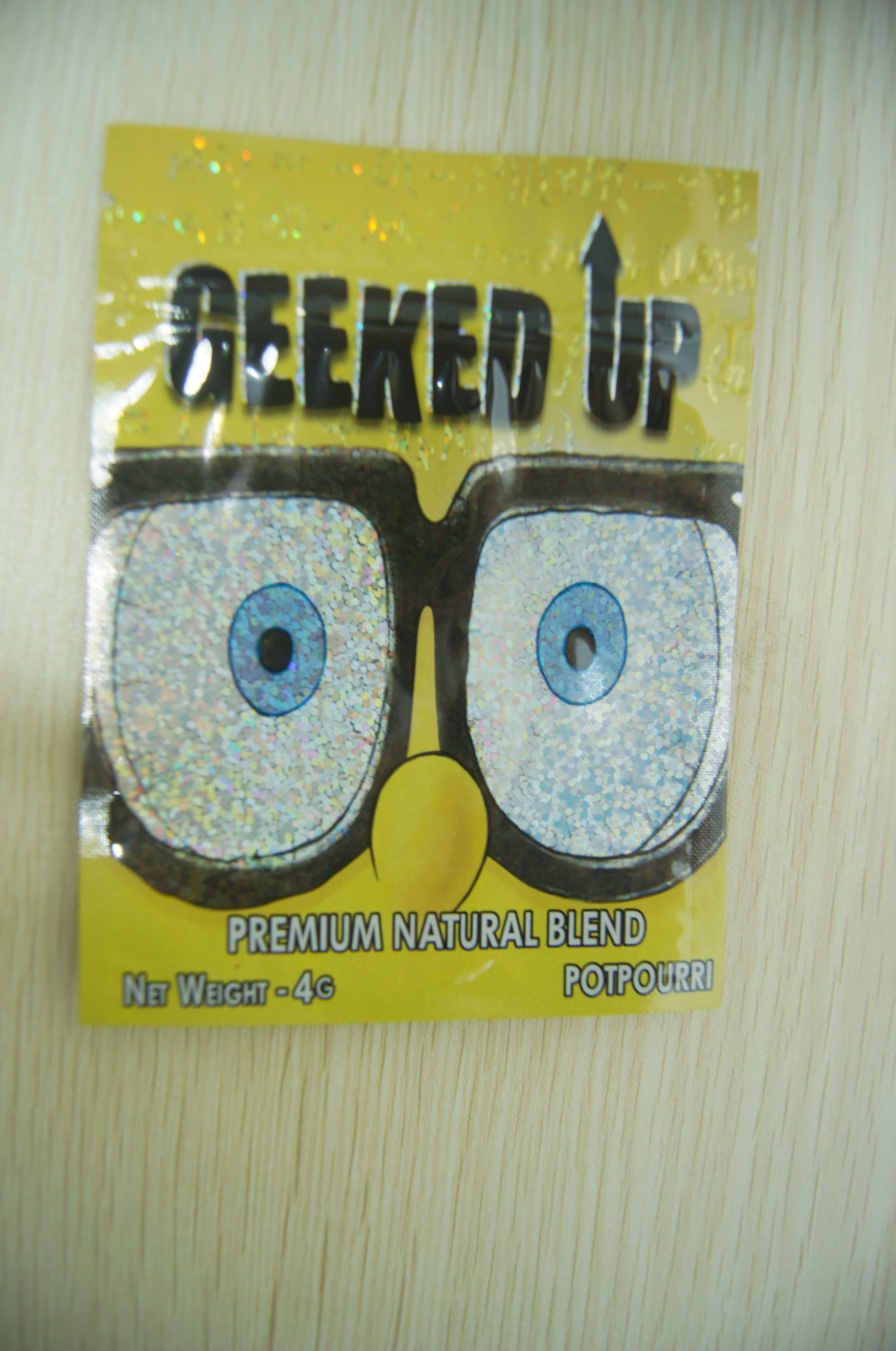 Bernsteinfarbiges verpackender Blatt-Kräuterweihrauch, Seitendichtungs-Beutel 4g der Sicherheits-drei