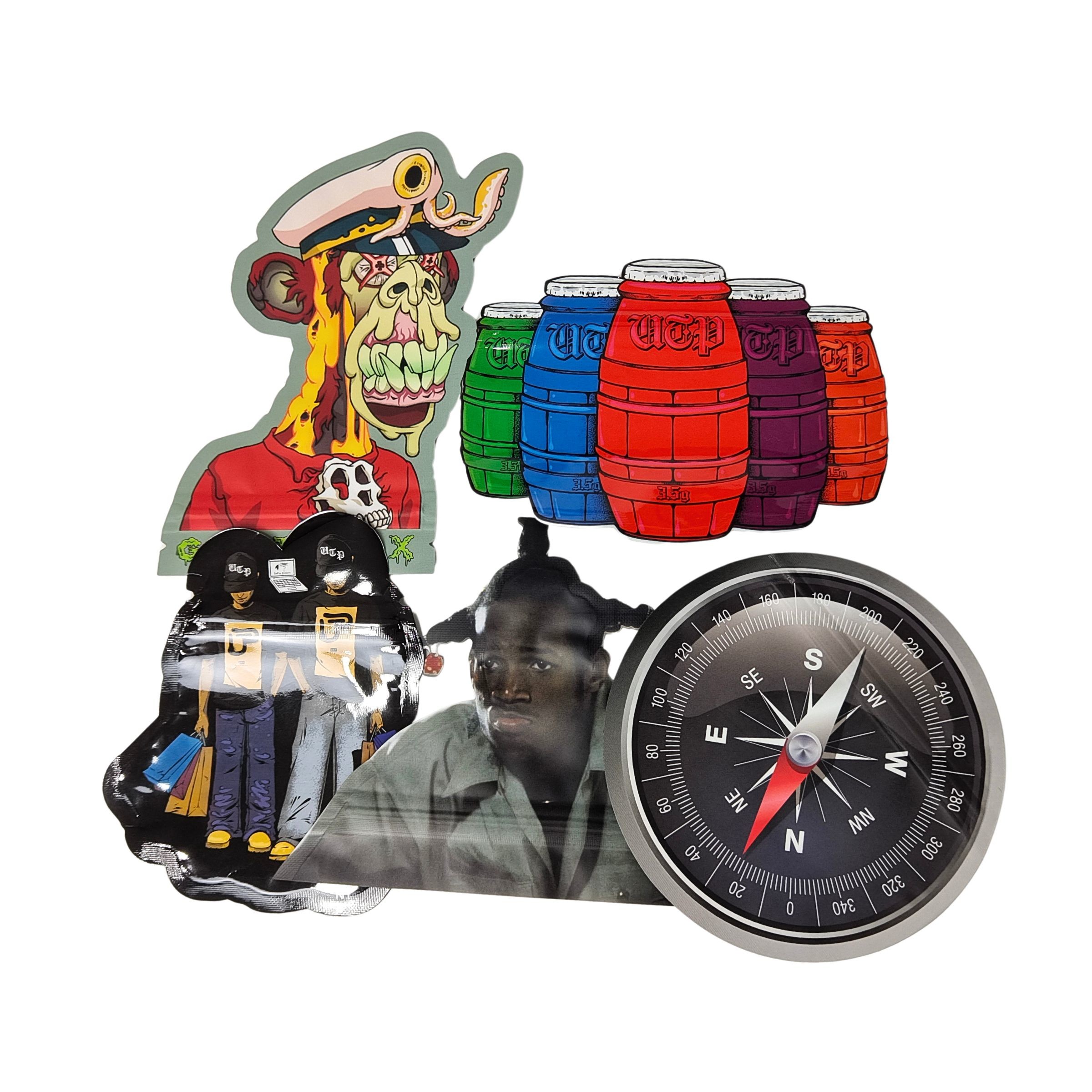 Essbare 3,5g Mylar-Beutel Ziplock Speziell geformte Süßigkeiten Kräuter-Keks Gummibärchen Verpackung