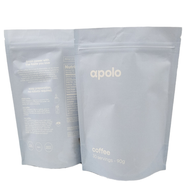 Biologisch abbaubare Kraftpapierbeutel mit Reißverschluss digitalen Druck Gummi Candy Verpackung anpassen