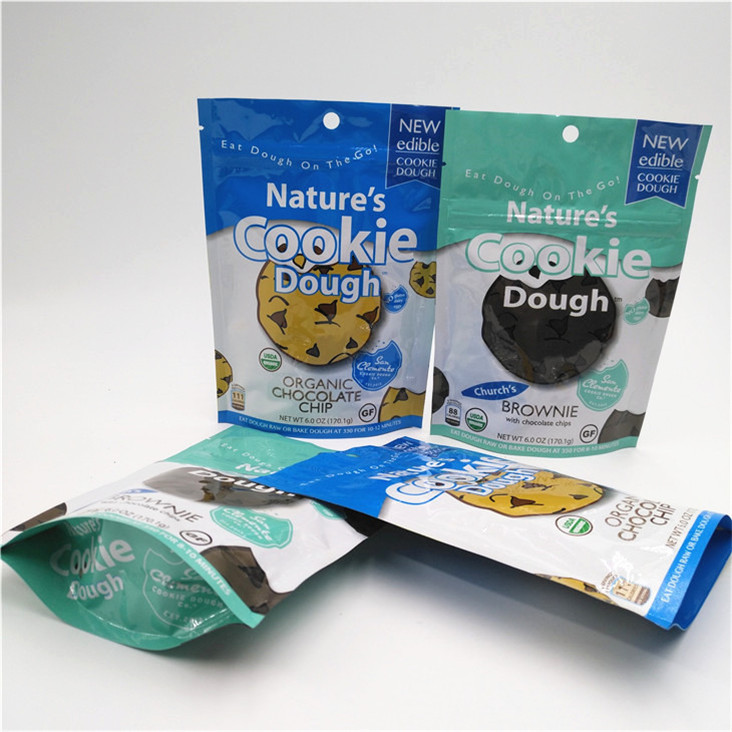 Heißsiegelbarer, individuell bedruckter Standbodenbeutel mit Reißverschluss, wiederverschließbare Kunststoff-Lebensmittelverpackung