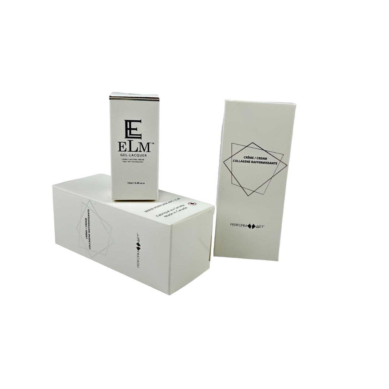 Custom White Cardboard 350g Verpackungskiste für Kosmetik mit Gravure Druck