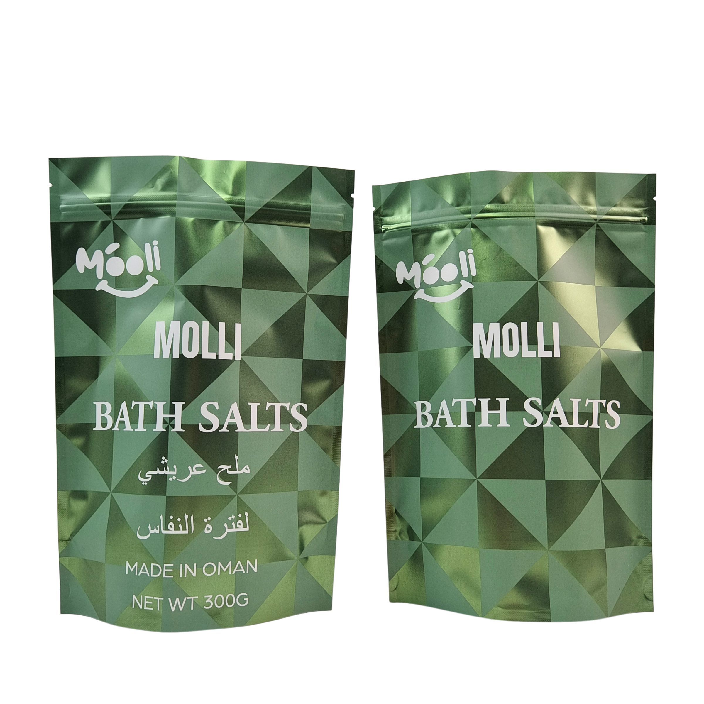 Stand-up-Plastikverpackung für den Körper Scrub Tasche Bad Salz Natürliche Einweichen Mylar Taschen mit Reißverschluss