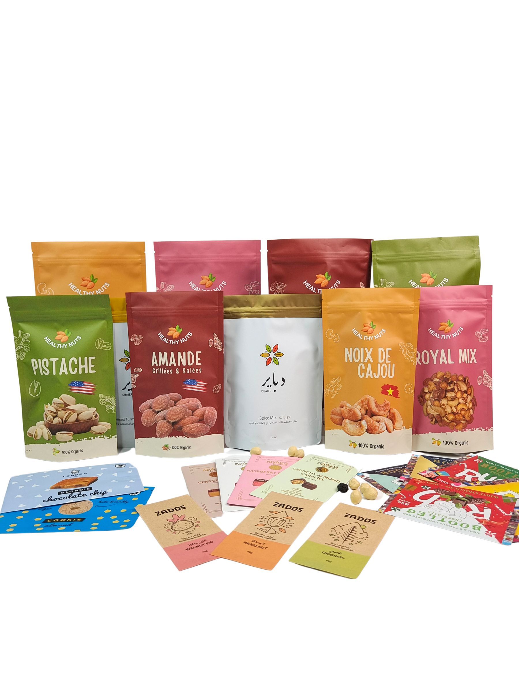 Biologisch abbaubare, lebensmittelechte Snackverpackung, heißsiegelbare Aluminiumfolien-Reißverschlussbeutel für Nüsse, Tee, Kaffee, Tierfutter