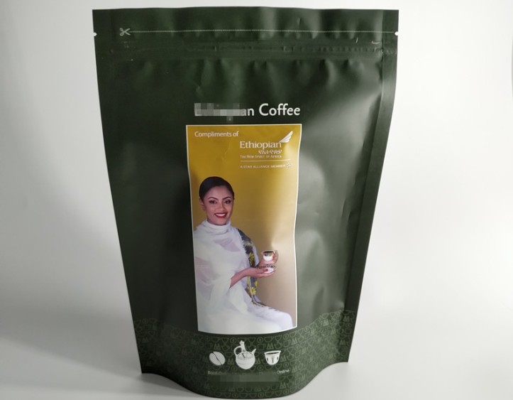 Lamellierte kundenspezifische Plastikbeutel, die Reißverschluss-Oberflächenabdichtung mit Ventil verpacken