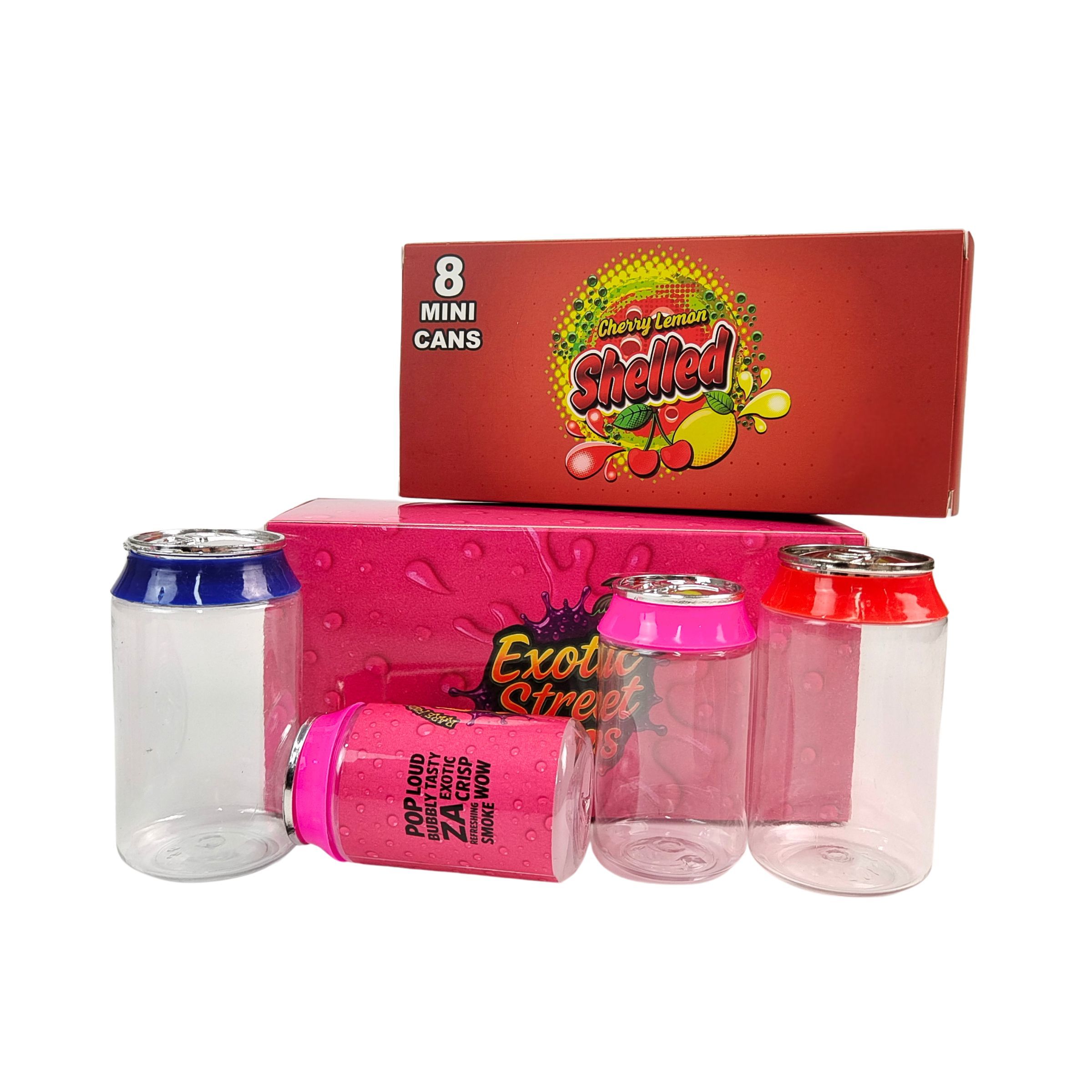 Individuell bedruckbares, klares 3,5g & 7g PET-Glas mit Schraubverschluss aus Aluminium für Zucker, Süßigkeiten, Kekse, Lebensmittelverpackung, Präsentations-Papierboxen