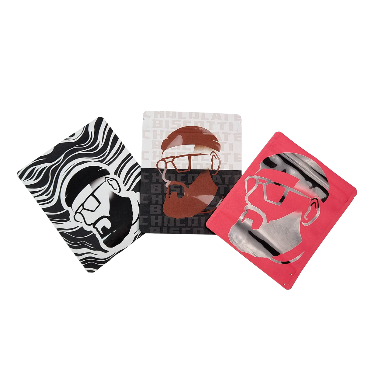 Individuell bedruckte, wiederverschließbare, geruchsdichte Mylar-Beutel für Lebensmittel von 3,5 g bis 28 g