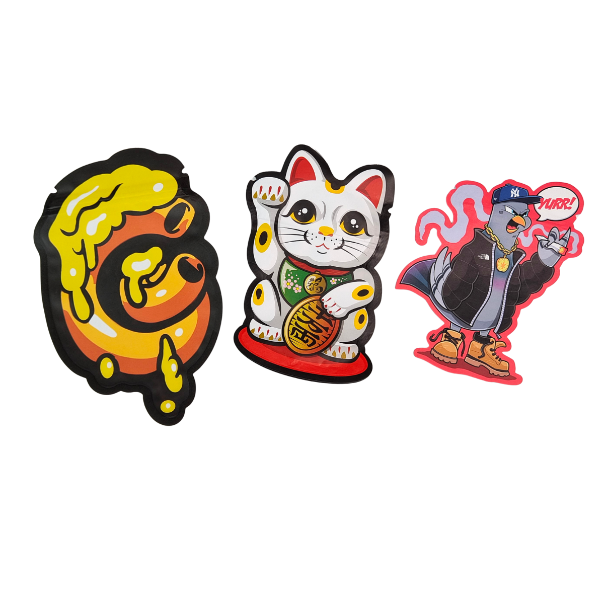 3-Seiten-Siegel, kindersichere holografische Mylar-Beutel, Aluminiumfolien-Snackverpackungsbeutel