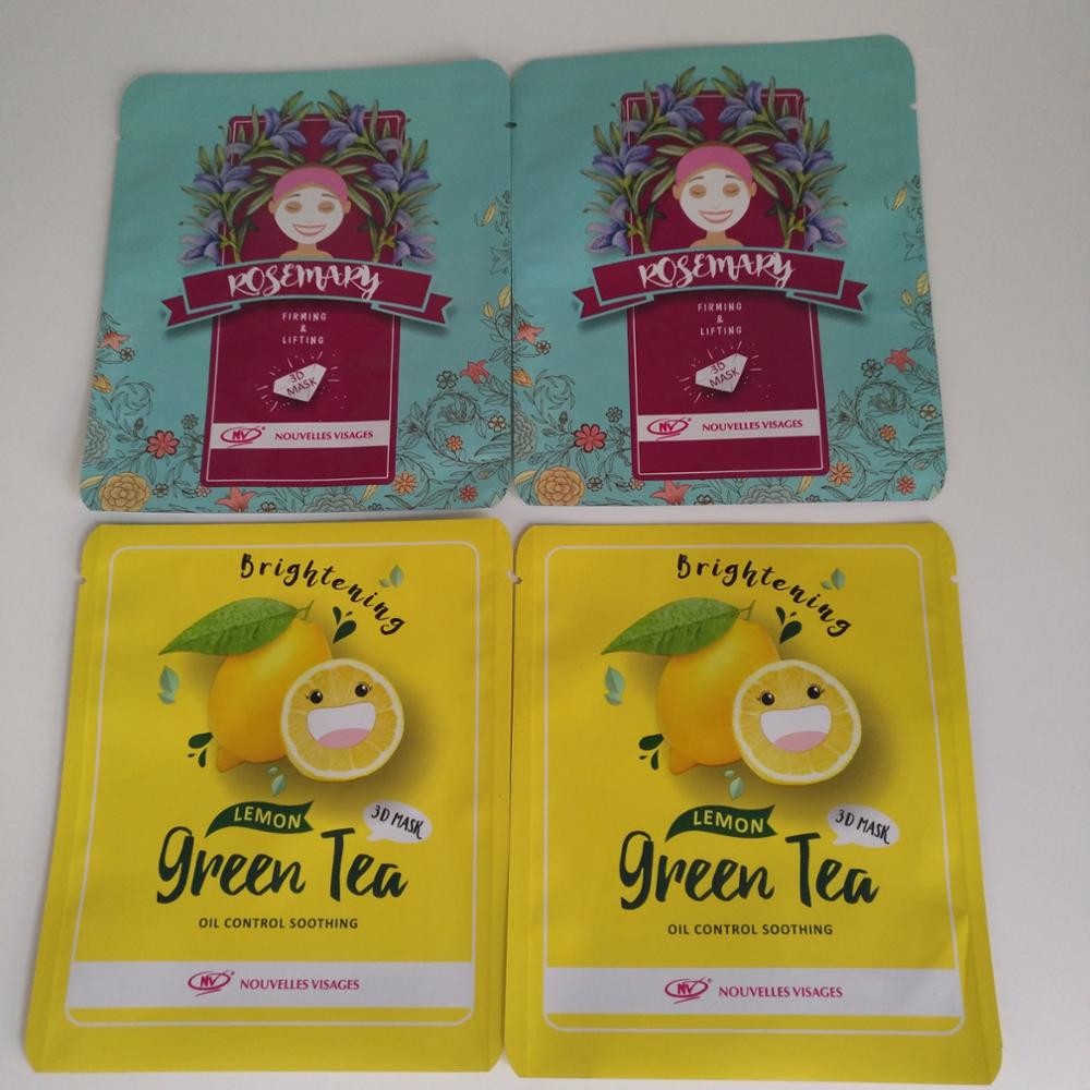 Matt Plastik Gesichtsmaske Verpackung Holographische Tränenkerbe mit Laser-Linie Reißverschluss