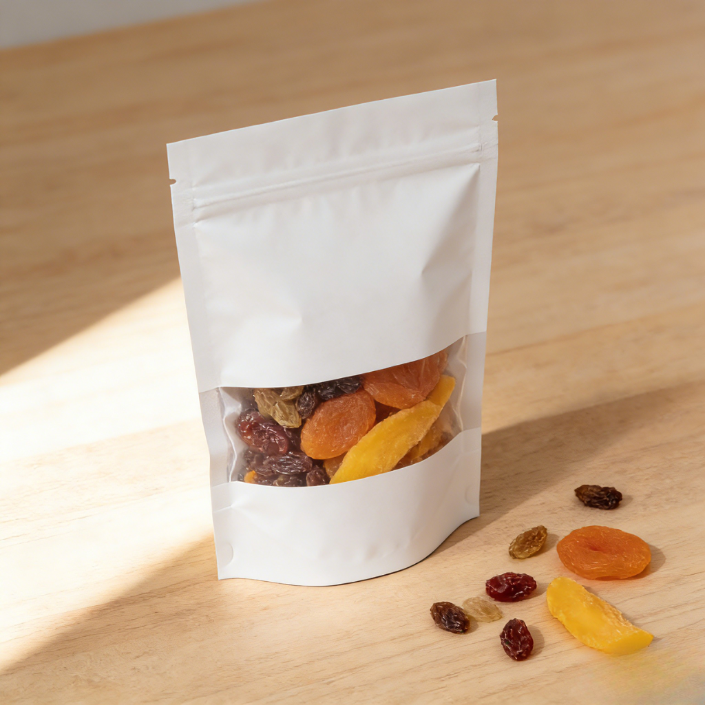 Biologisch abbaubare Kraftpapier-Wärmedichtung Ziplock feuchtigkeitsdichte Lebensmittelverpackungstüten für Nüsse getrocknete Früchte Mylar-Tasche