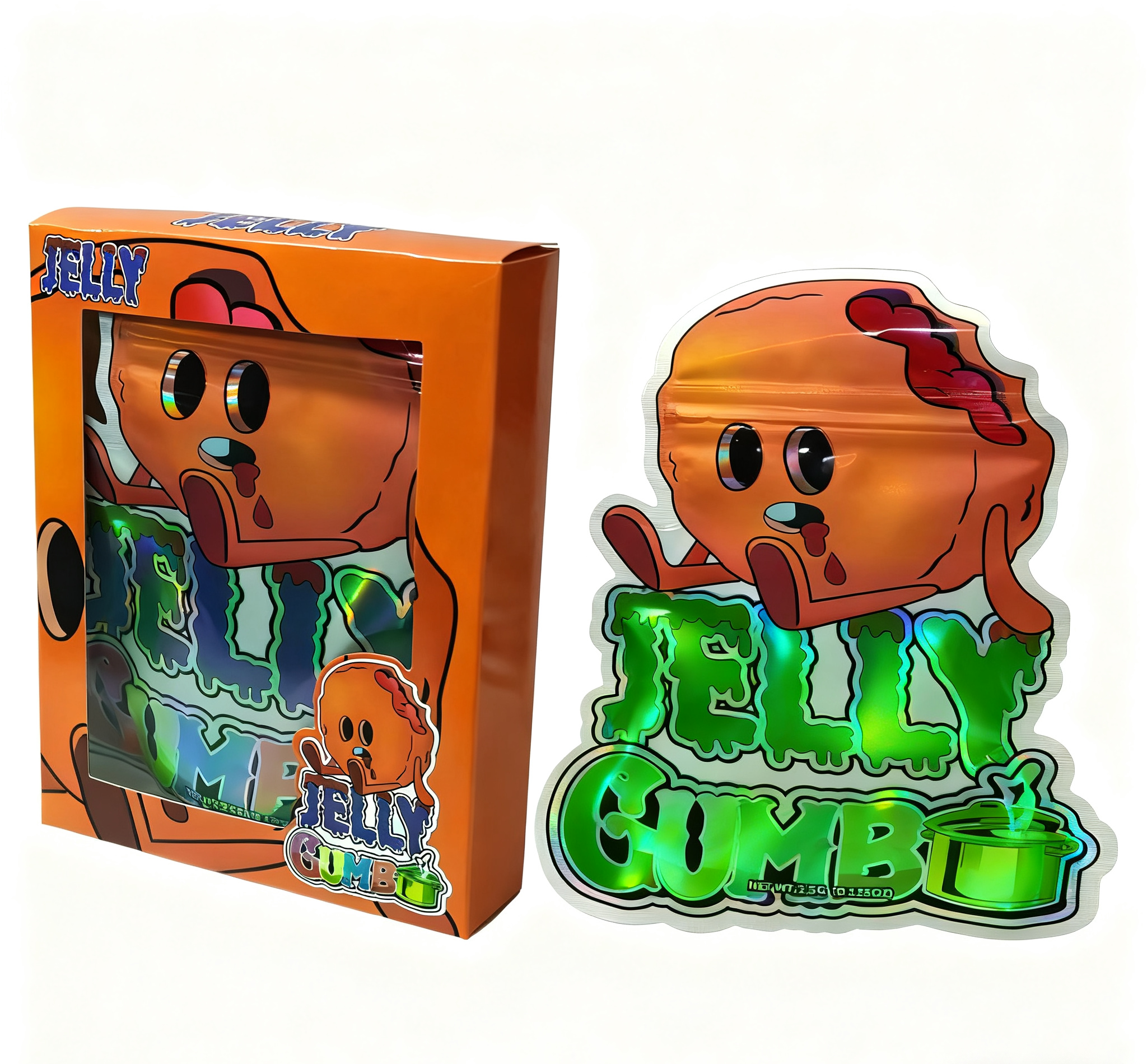 Individuell bedruckte 3,5g wiederverschließbare Mylar-Beutel für Snackverpackungen Standbodenbeutel