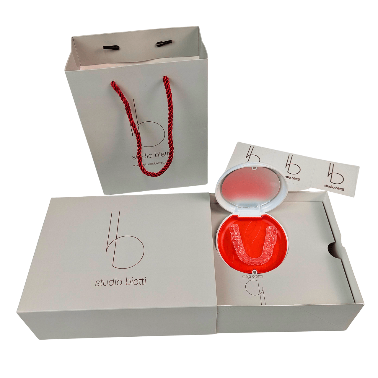 Custom Logo Print Dental Aligner Box mit magnetischem Verschluss und 350 g Dicke für Orthodontikverpackungen