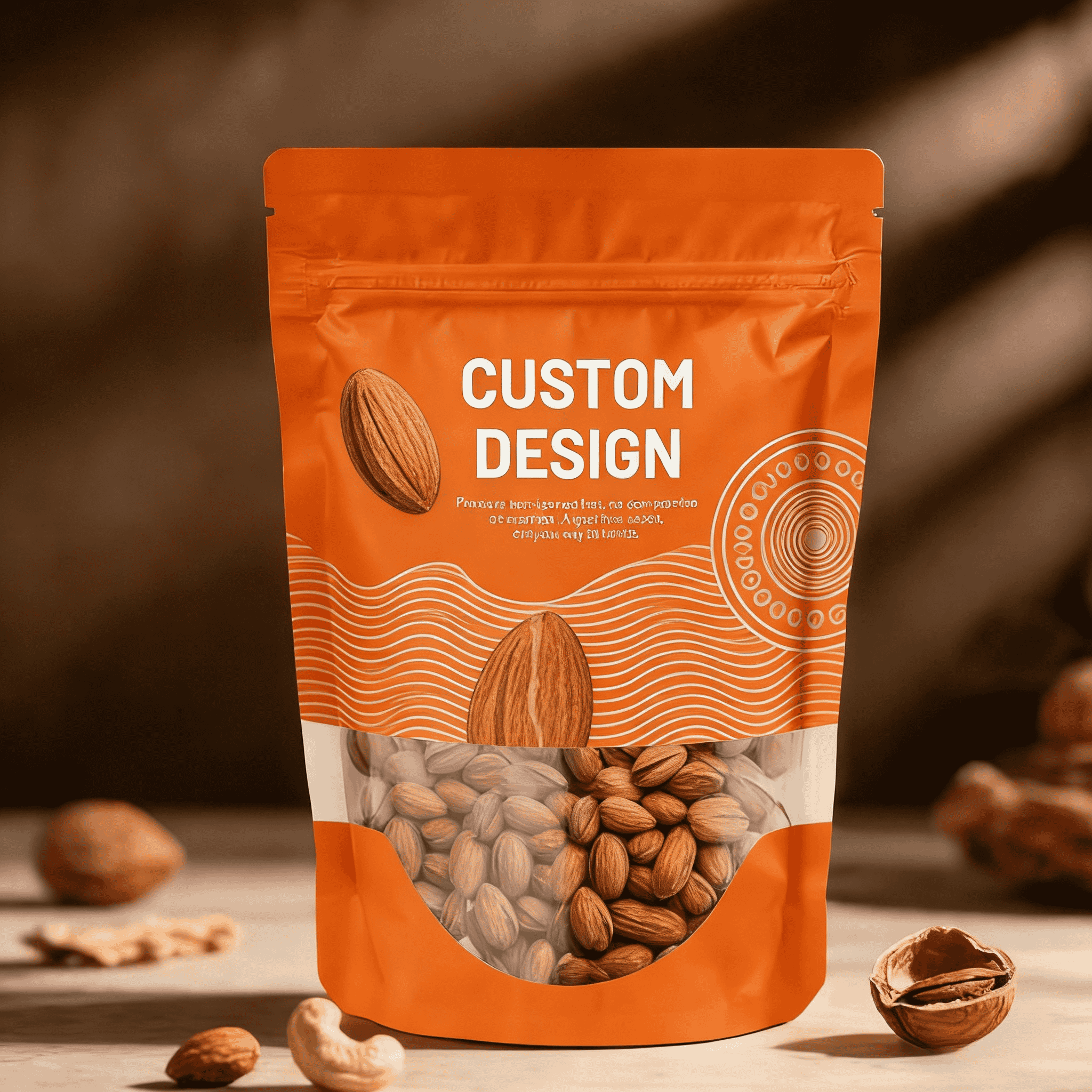 Hochwertige, kundenspezifische Digitaldruck-Verpackungsbeutel aus recyceltem Kunststoff für Lebensmittel mit Heißsiegelung und Standboden