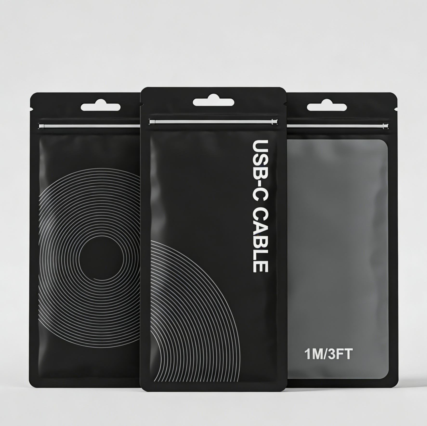 Auf Wunsch gedruckte, recycelbare PVC-Plastikmatte, wieder verschließbare Verpackungstüte mit dreiseitiger Dichtung