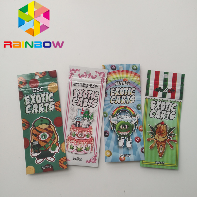 Ganz eigenhändig geschriebe Vape-Patronen-Plastikbeutel, die Cbd-Öl-mit Reißverschluss exotische Wagen verpacken