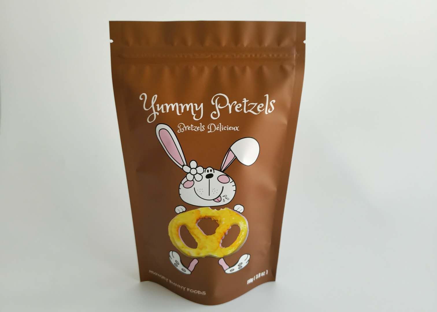 Aluminiumfolie Laminate Stand Up K Taschen Getrocknetes Rindfleisch Snack Verpackung Langlebig