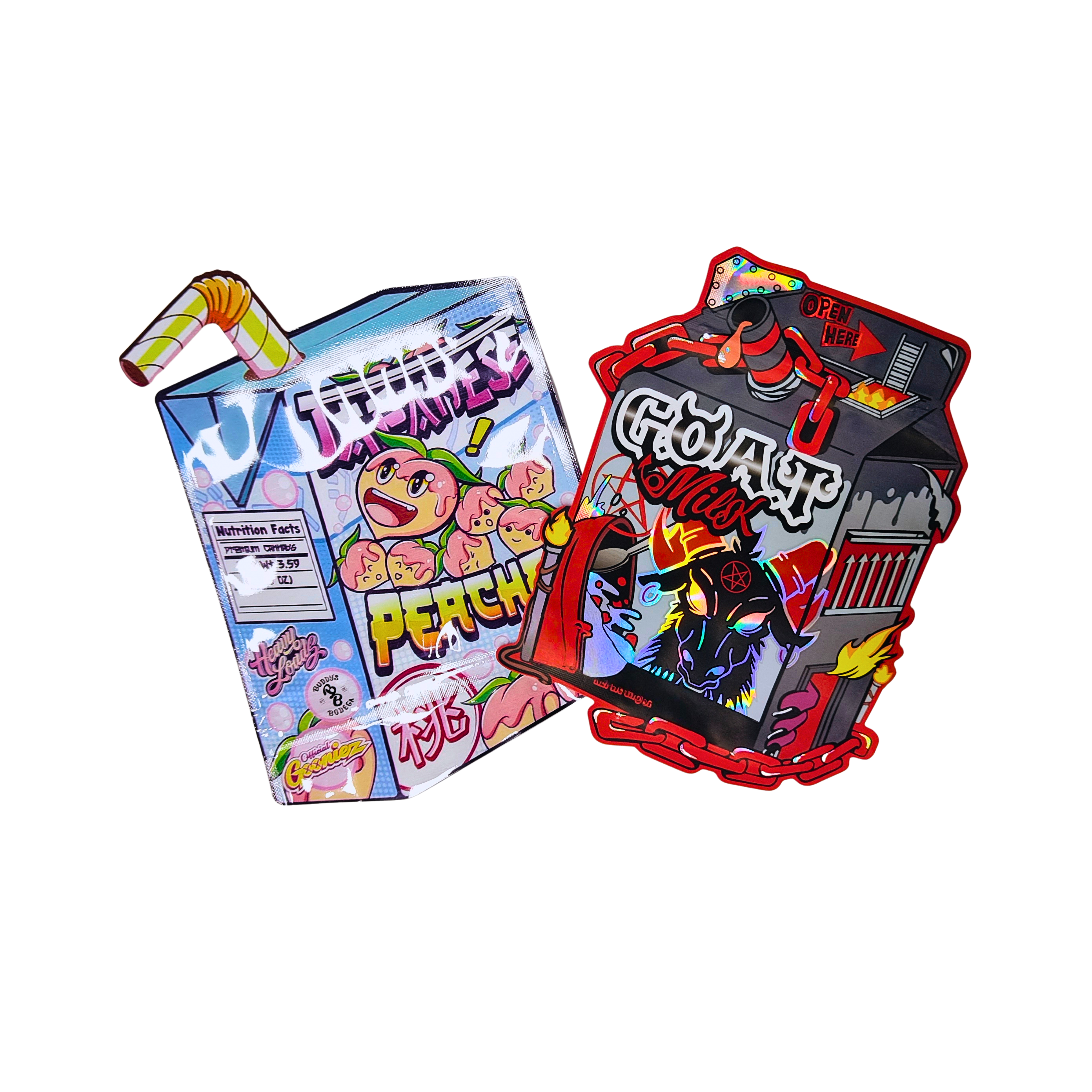 Großhandel Mautdruck Mylar Taschen 3,5 7g Stand-up Child Proof Tasche für Snack-Verpackungen