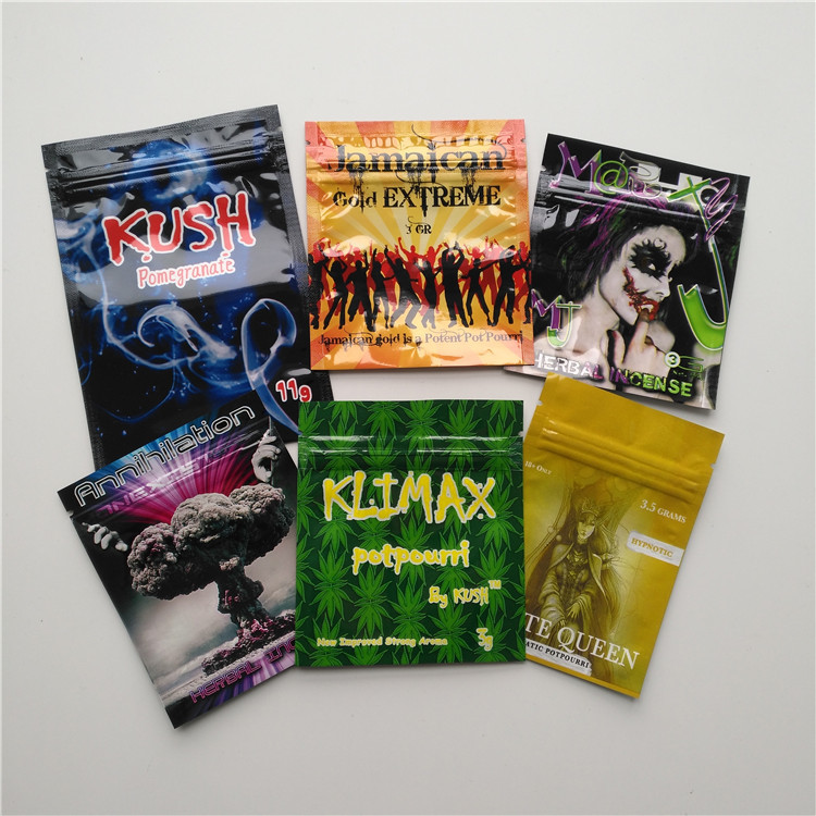 Kräuterweihrauch-kleine Plastikbeutel essbares Gummies trägt Frogies-Süßigkeits-Tasche