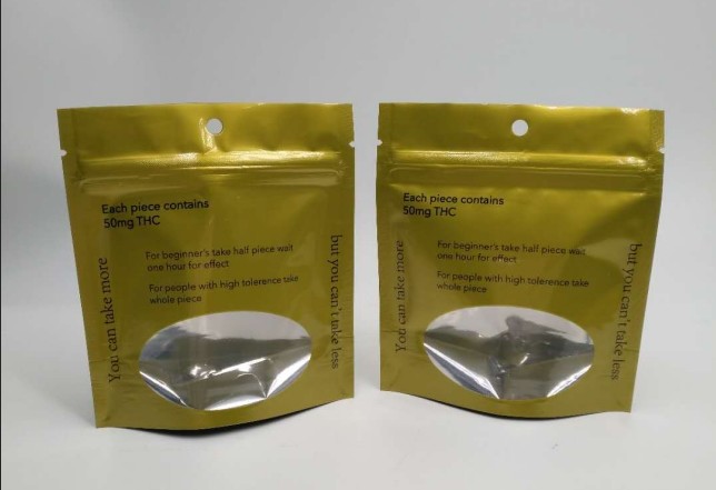 Geruch-Beweis der mit Reißverschlussstehen oben Beutel-Öl-Unkraut-Hanf-Plastik für gummiartige Bärn-Süßigkeit Edibles