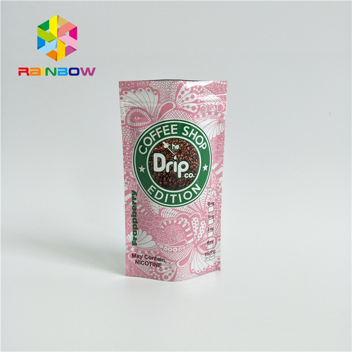 Das lamellierte materielle Plastikbeutel-Verpacken mit Reißverschlusssteht oben Taschen mit einem Weisen-Ventil