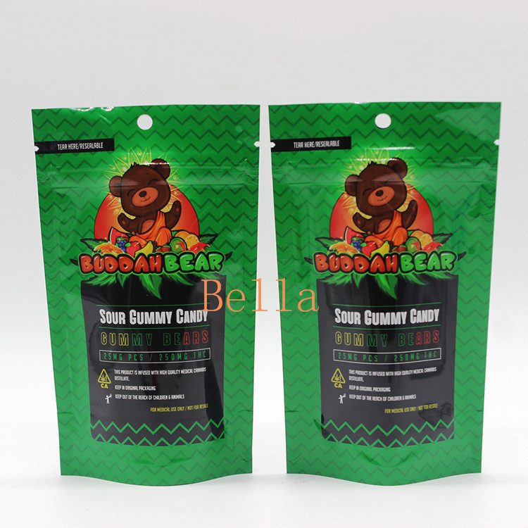 Klares Fenster stehen oben Reißverschluss-Beutel-kundenspezifisches Drucken für das Verpacken des Kräutertee-CBD Powerfood