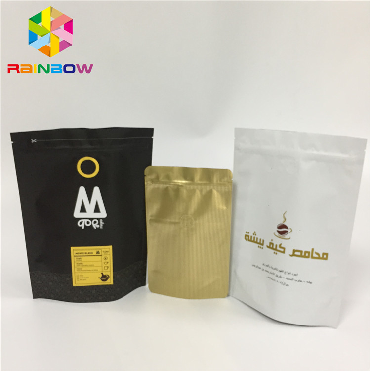 FDA lamellierte Folien-Beutel-Verpackenreißverschluß stehen oben Beutel mit Gravüren-Drucken