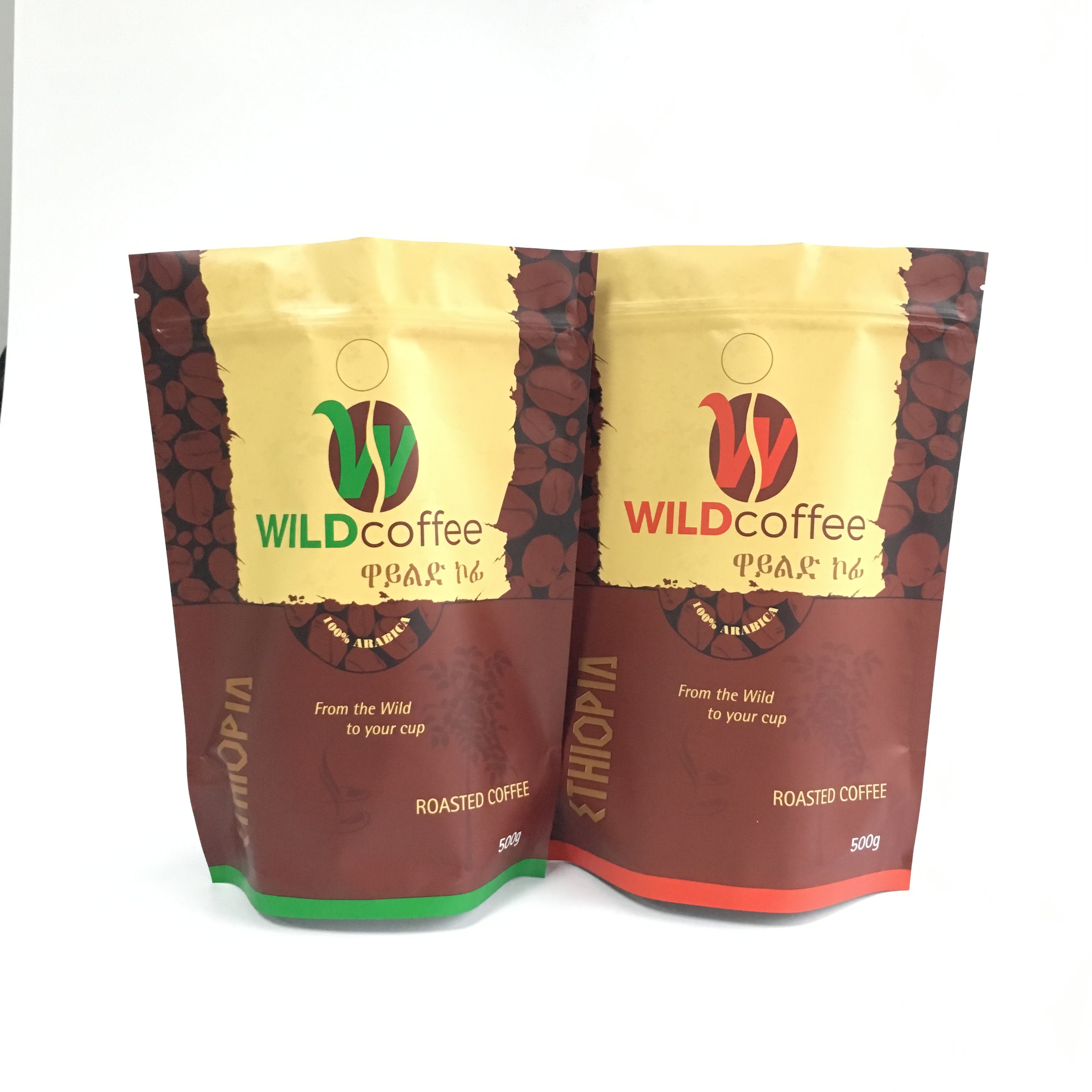 Gewohnheit druckte Kaffee-Taschen-Zipverschluss-Aluminiumfolie, die der Plastikkaffee, der Doypack verpackt, oben Seitenbeutel der dichtungs-drei stehen