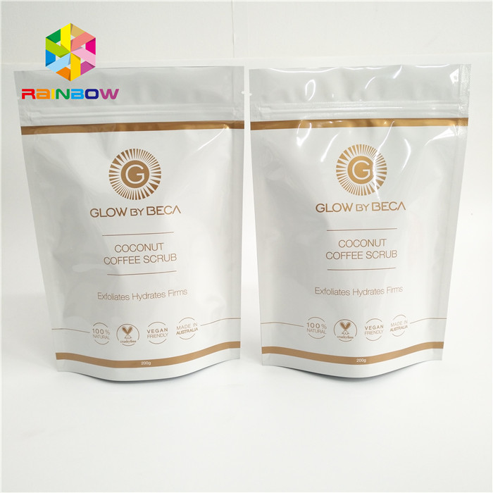 Plastiktaschen stehen oben Reißverschlussbeuteldas gewohnheit Druck- Taschenkaffee-Nahrung-runtz, das matte glatte Feuchtigkeit verpackt