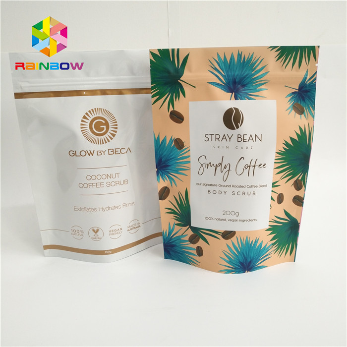 Aluminiumfolie stehen oben Kaffee-Beutel, Plastiktaschen mit Reißverschluss mit Riss-Kerben