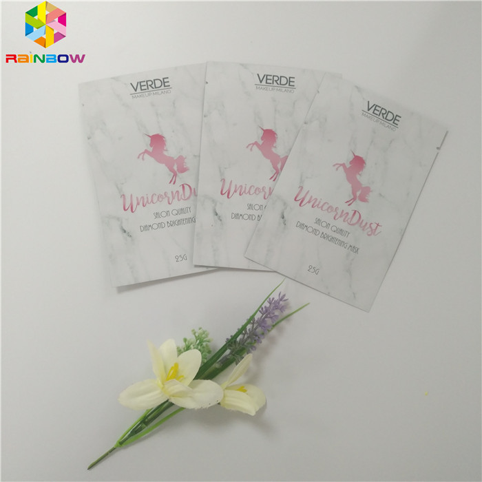 Gesichtsmasken-kosmetisches Verpackentaschen-Aluminiumfolie-glattes Druckträger-Ende