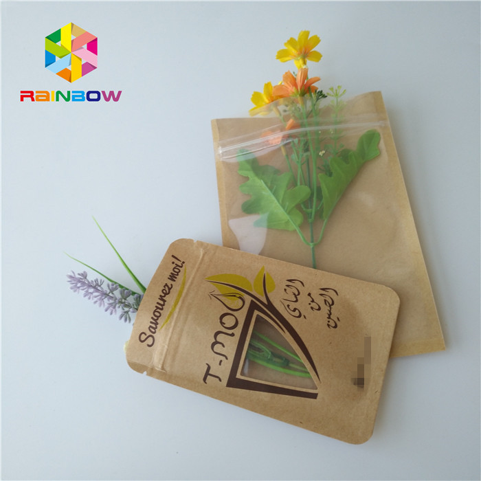 Wiederversiegelbare kundenspezifische Seitendichtungs-Aluminiumfolie-Plätzchen-Verpacken des Papiertüte-Nahrungsmittelgrad-drei