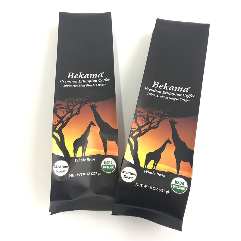 Besonders angefertigt stehen Sie oben Reißverschluss-Beutels-den Seitenkeil-Kaffee, der CYMK-Farbe verpackt