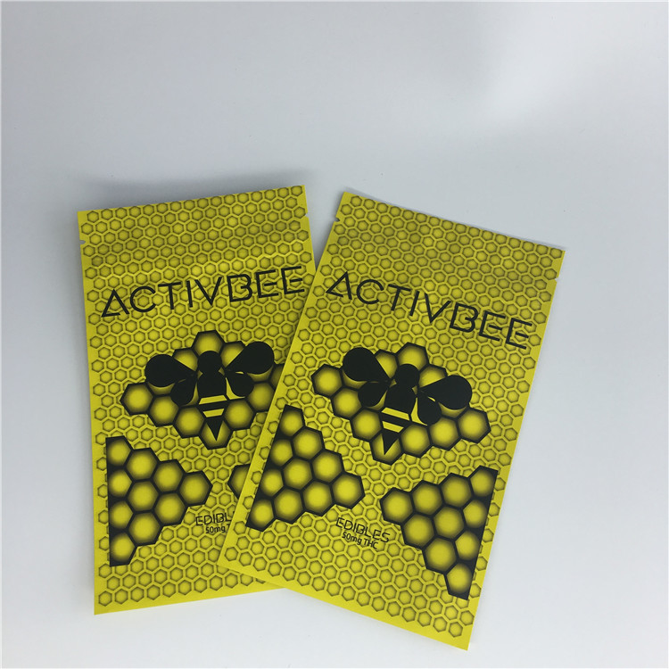 Stehen Seiten- Dichtung drei oben Kaffee-Beutel-das Plastik-Plastik-Zipverschluss-Tabak-Unkraut-Verpacken