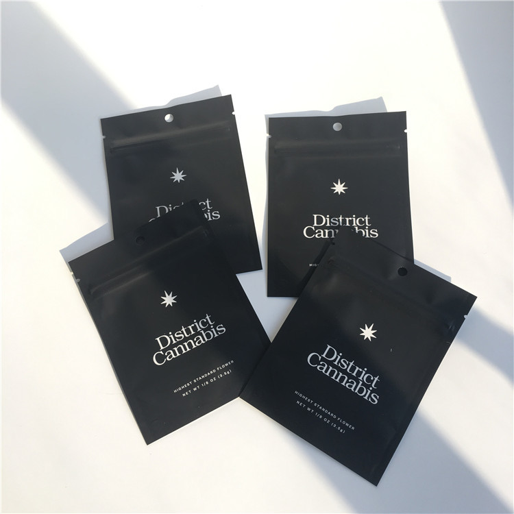 Lech drei Seitendichtungs-flacher Zipverschluss-Plastiktaschen für das Unkraut Cbd-Blatt-Verpacken