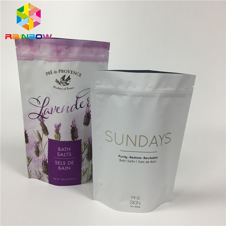 Die Mattlamellierte aluminiumfolie stehen oben Reißverschluss-Beutel für trockene Lebensmittelverpackung