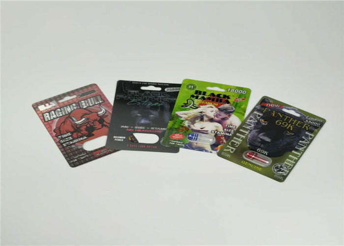 Schieben Sie Blasen-Karten-die verpackenden männlichen Verbesserungs-Pillen, die Verpackung der Sex-Pillen-3d verpacken