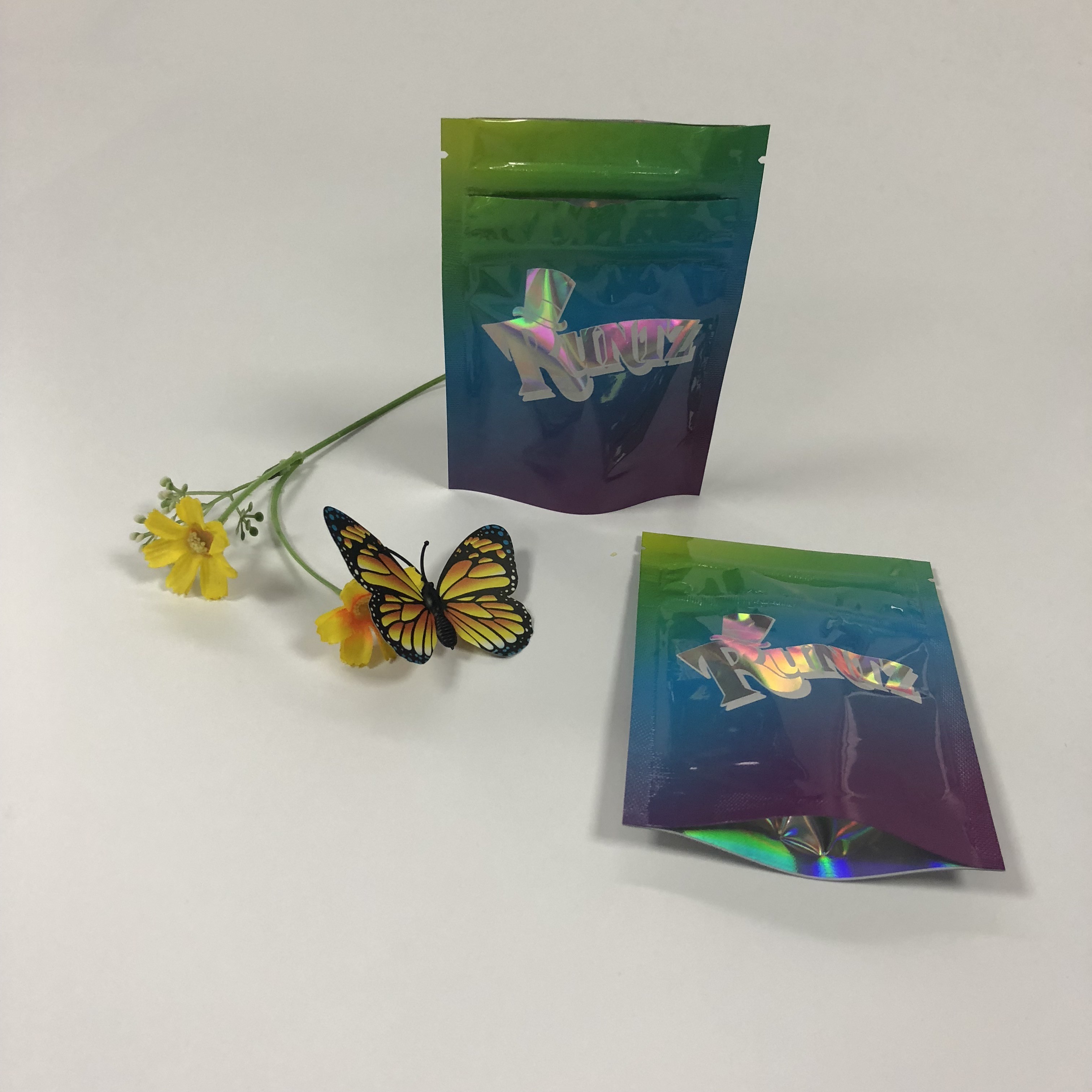 Der doppelte Reißverschluss-Folien-Beutel, der Plastik Runtz verpackt, sackt Plastik für Verpackenplätzchen ein