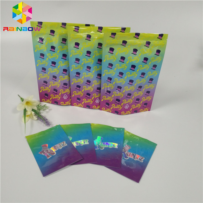 Riechen Sie den Beweis-Folien-Beutel, der Runtz-Taschen-Plätzchen/Pille/gummiartige Bärn-Anwendung verpackt