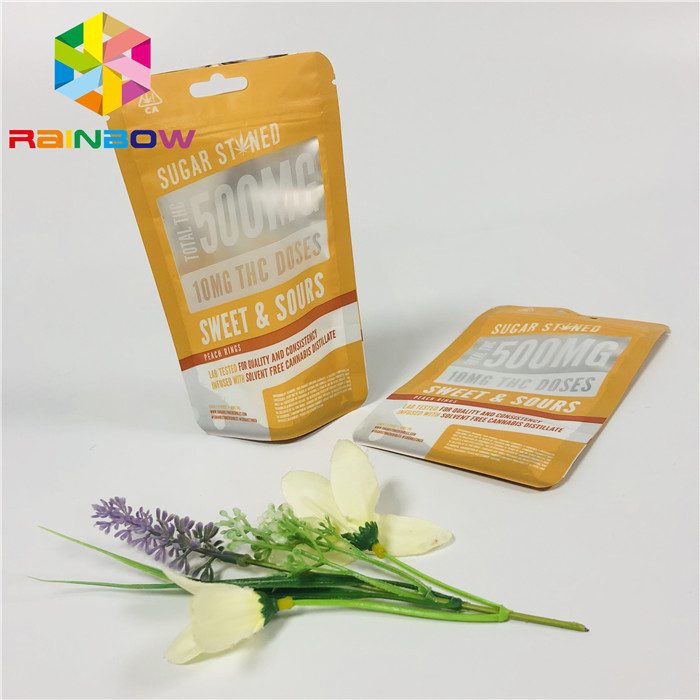 Imbiss-Nuts Plastikbeutel, die Customzied druckt klares Fenster mit wiederversiegelbarem Reißverschluss verpacken