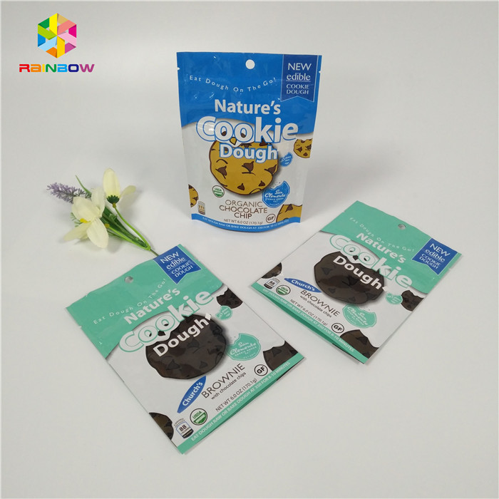 Bunte kleine Aluminiumfolie-Nahrungsmittelverpackungs-Taschen Plastik machen Verschluss für Keks/trockene Frucht Reißverschluss zu
