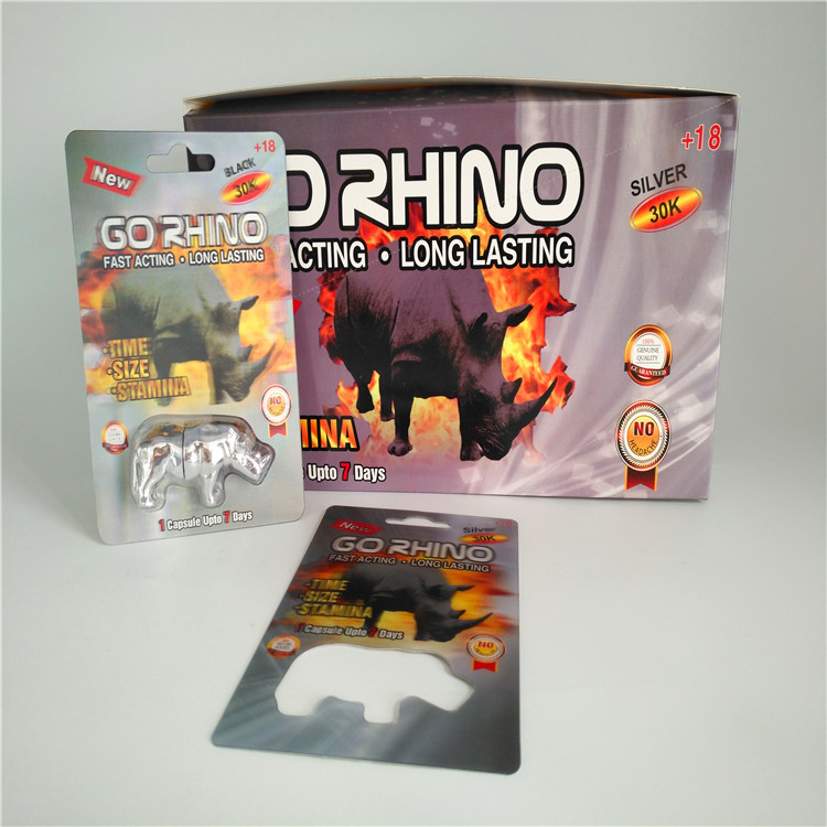 Schieben Sie Karten-Verpackentaschen der Blisterpackungs-Verpacken-Einsatz-Karten-männliche Verbesserungs-Pillen-3D