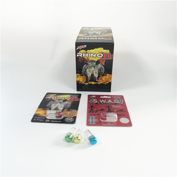 Nashorn 69 Reihe der Blasen-Karten-verpackende männliche Verbesserungs-Pillen-3d Pillen-Blasen-Verpackungs-