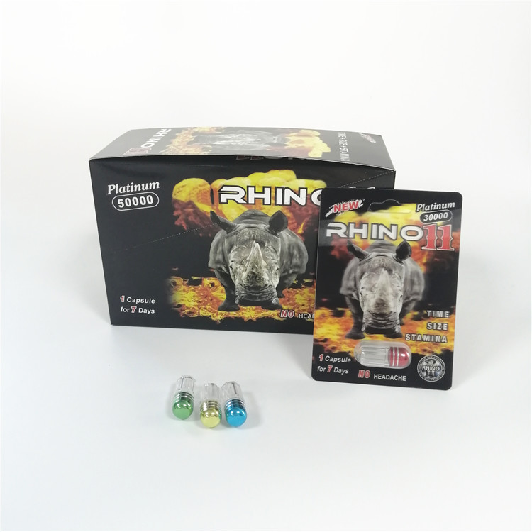 Plastikblase des Nashorn-3D, die kundengebundene Größe für männliche sexuelle Kapseln verpackt