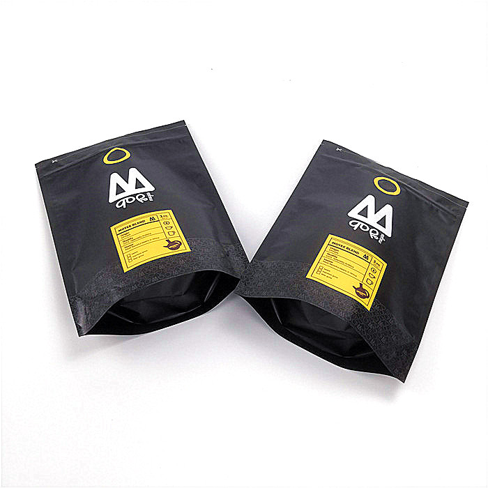 Wiederversiegelbar stehen Sie oben Reißverschluss-Beutels-Gewohnheit lamellierte schwarze Druckmattfarbe