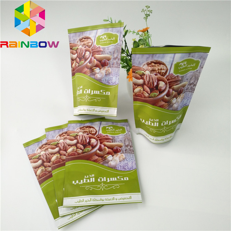 Wiederversiegelbarer oberster Aluminiumfolie Matt-Doypack-Beutel mit Reißverschluss für Nuss/trocknet Frucht