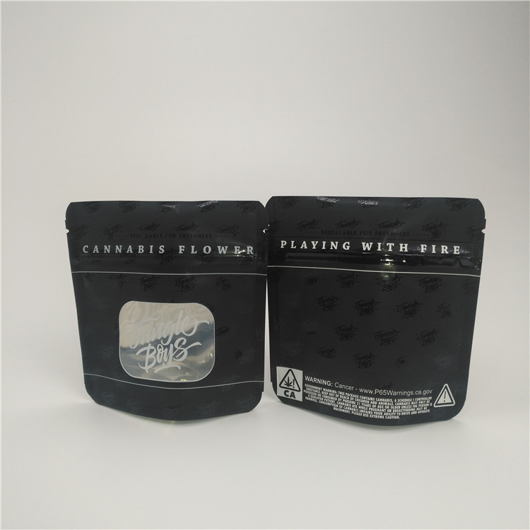 Schwarze Mattaluminiumfolie Plastik stehen oben Beutel-das medizinische Tabak-Blatt-Verpacken