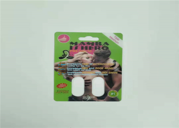 Effekt-Blasen-Karte des Mamba-3d, die kundengebundenes Drucken für Kapsel-Sex-Pillen verpackt