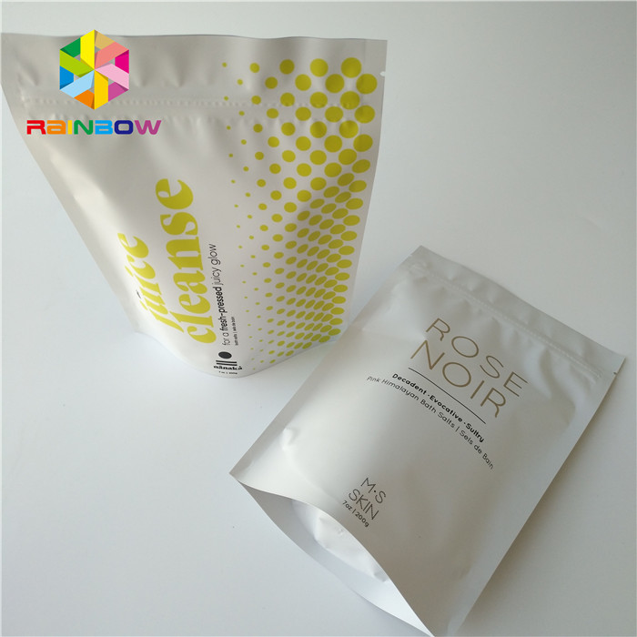 Reißverschluss Druckfolie stehen oben kosmetisches Verpackentaschen-Kokosnuss-/Kaffee-Körperpeeling