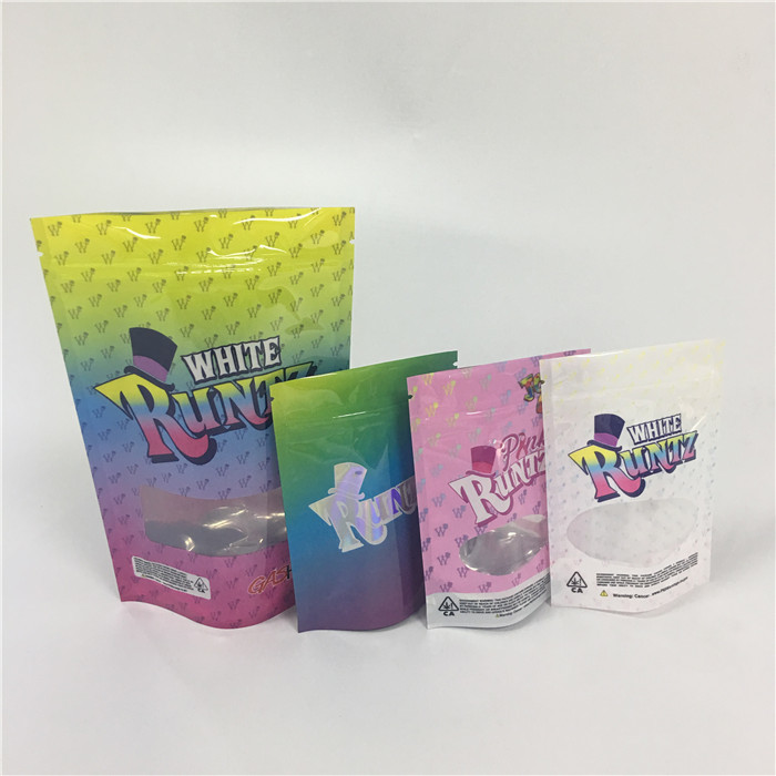 Der Folie lamellierte Kräuterweihrauch, der Plastik-Reißverschluss verpackt, sackt Unkraut Runtz-Geruch-Beweis ein