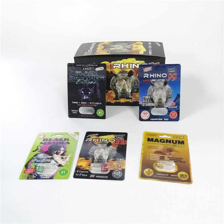 Sexuelle Verbesserungs-Pillen-Blasen-Karten-Verpackennashorn-Reihe für Pulver-Sex-Kapsel-Satz