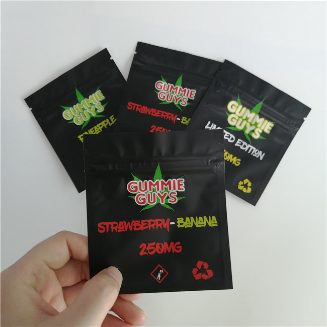 Aluminiumfolie-Zipverschluss-Plastikbeutel, welche die wiederversiegelbare Seite drei versiegelt verpacken